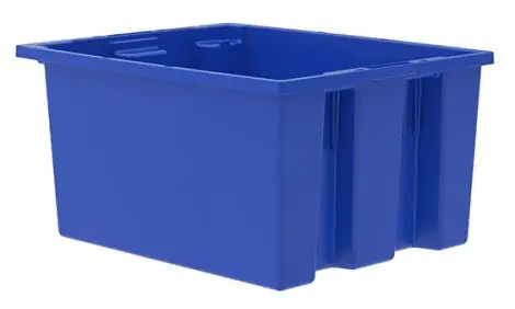 Akro-Mils 35190 Nest & Stack Totes, 15.5" x 19.5" x 10"