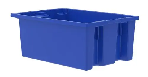 Akro-Mils 35200 Nest & Stack Totes, 13.5" x 19.5" x 8"