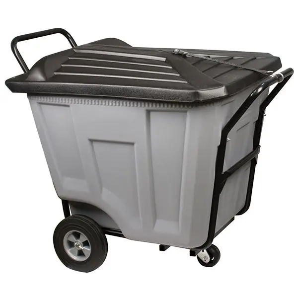 Akro-Mils 76591 Heavy-Duty Akro-Cart with Lid, Gray, 47" x 30.5" x 39.5"