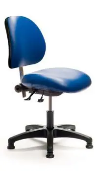 ergoCentric Ergo 2F 140 Desk Height Cleanroom Chair with Tilt Control, Vinyl