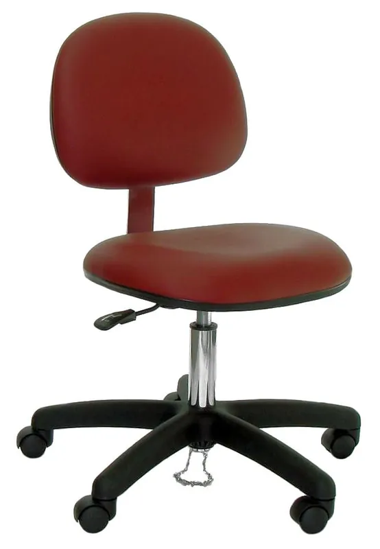 Industrial Seating P47-VCC Desk Height Cleanroom ESD Chair with Black Nylon Base, Dissipative Vinyl