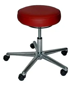 Industrial Seating A67-VCON Desk Height ESD Stool with Polished Aluminum Base, Dissipative Vinyl
