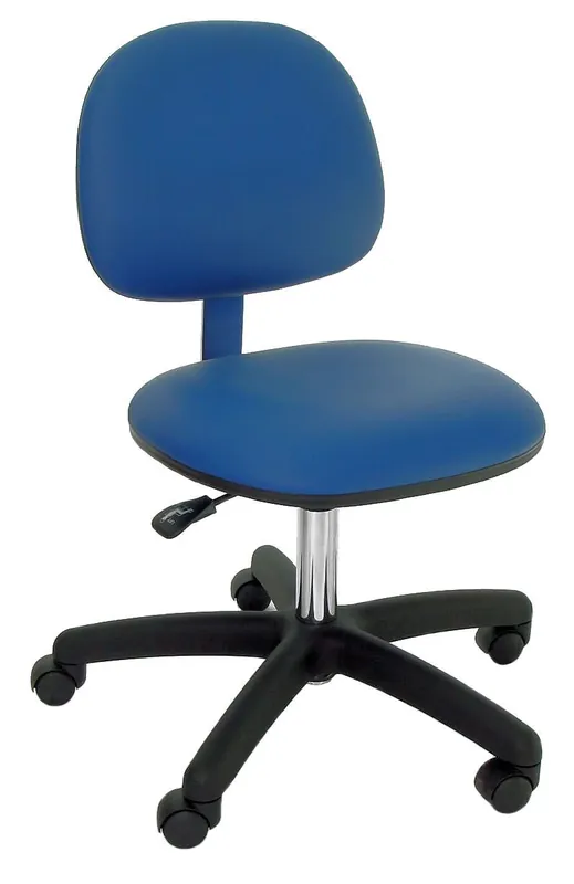 Industrial Seating P47-VCON Desk Height ESD Chair with Black Nylon Base, Dissipative Vinyl