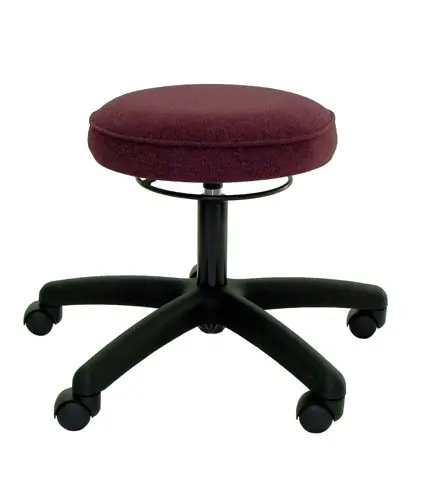 Industrial Seating P67-FC Desk Height ESD Stool with Black Nylon Base, Conductive Fabric