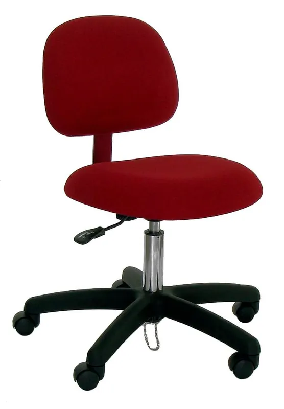 Industrial Seating P62-FC Desk Height ESD Chair with Black Nylon Base, Conductive Fabric