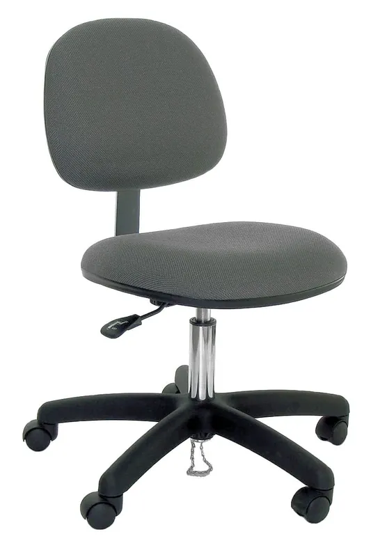 Industrial Seating P47-FC Desk Height ESD Chair with Black Nylon Base, Conductive Fabric