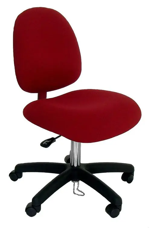 Industrial Seating Series 20W Desk Height ESD Chair with Wide Waterfall Seat & Black Nylon Base, Conductive Fabric