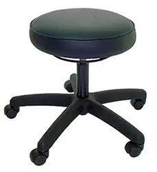 Industrial Seating P67-V Desk Height Stool with Black Nylon Base, Vinyl