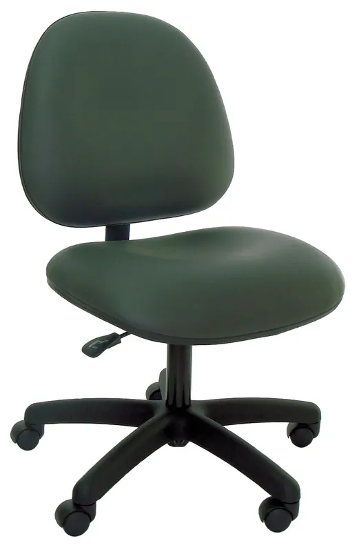 Industrial Seating Series 20W Desk Height Chair with Wide Waterfall Seat & Black Nylon Base, Vinyl