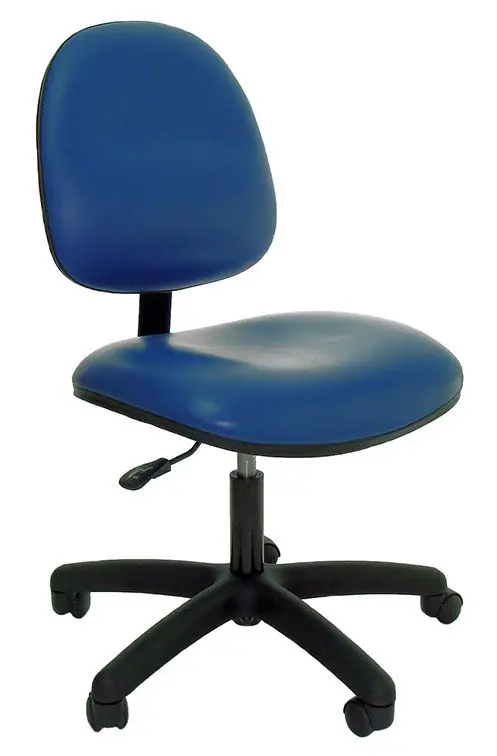 Industrial Seating Series 10 Desk Height Chair with Black Nylon Base, Vinyl