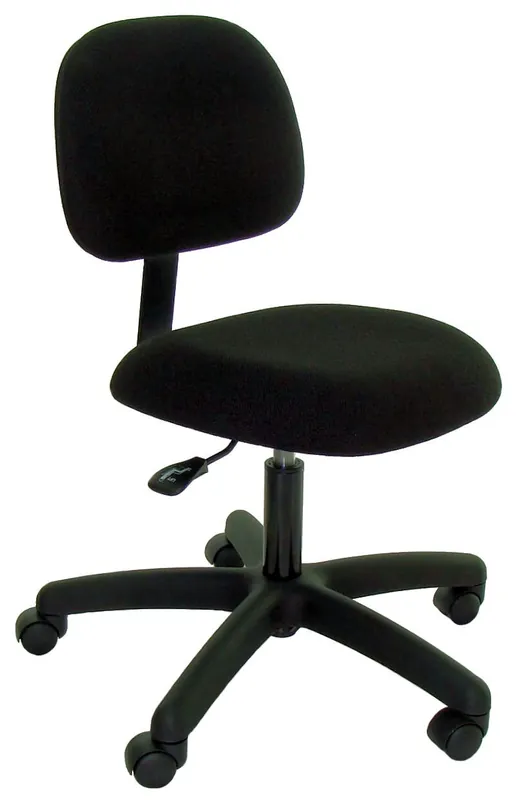 Industrial Seating P62-F Desk Height Chair with Black Nylon Base, Fabric