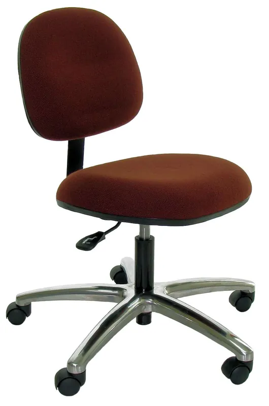 Industrial Seating A47-F Desk Height Chair with Polished Aluminum Base, Fabric