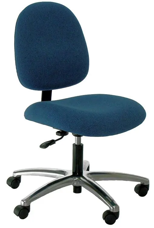 Industrial Seating Series 10 Desk Height Chair with Polished Aluminum Base, Fabric
