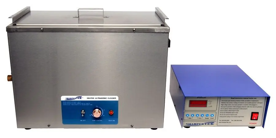 SharperTek SH960-10G Digital PRO Heated Ultrasonic Cleaner with Basket & External Generator, 10 Gallon