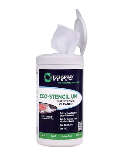 TechSpray 1570-100DSP Eco-Stencil UM Understencil & Manual Cleaner Wipes