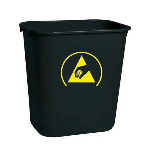 Transforming Technologies WBAS28 Conductive Trash Bin, 7 Gallon