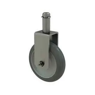 Metro 5MPXGSA Swivel Cart-Washable Stainless Steel Polyurethane Stem Caster, No Brake, 5"