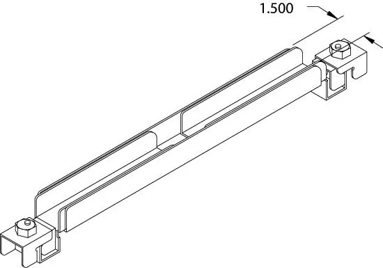 BUILT RIGHT ABB22 Adjustable Backstop Bar for Stencil Shelves, 22"
