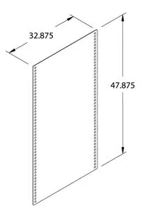 BUILT RIGHT CSP58 Side Panel Set for Open Style Stencil Carts, fits 58" Tall Carts