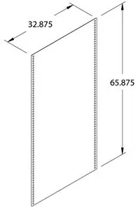 BUILT RIGHT CSP76 Side Panel Set for Open Style Stencil Carts, fits 76" Tall Carts