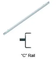 BUILT RIGHT CRA26 Adjustable "C" Rail, 26"