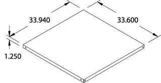 BUILT RIGHT AFSD36 Adjustable Dual Depth Flat Shelf, fits 36" Deep Carts