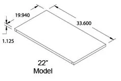 BUILT RIGHT AFSS22 Adjustable Staging Station Flat Shelf, fits 22" Deep Carts