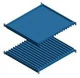 BUILT RIGHT SF3650 0.5" Stencil Frame Top & Bottom Set with 50 Slots, 36"