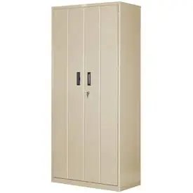 Pucel BDSC-3678-18-4 Heavy-Duty Bi-Fold Cabinet with 4 Shelves, 18" x 36" x 78"