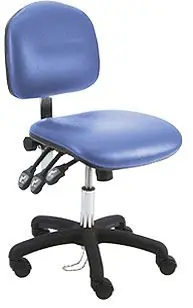 Lissner Lincoln Series Desk Height ESD Chair with Black Nylon Base, Vinyl