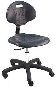 Lissner Desk Height Cleanroom ESD Chair with Black Nylon Base, Urethane