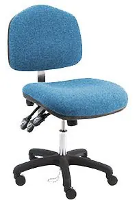 Lissner Washington Series Desk Height ESD Chair with Large Seat, Back & Black Nylon Base, Fabric