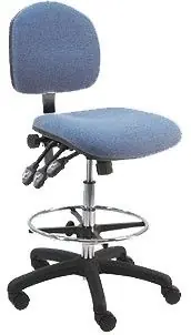 Lissner Lincoln Series Bench Height Chair with Black Nylon Base, Fabric