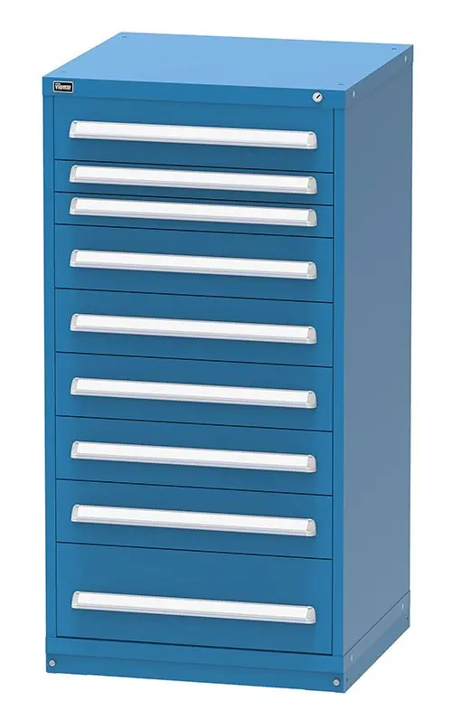 Vidmar 9 Drawer Cabinet 27.75" x 30" x 59"