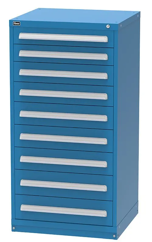 Vidmar 9 Drawer Cabinet 27.75" x 30" x 59"