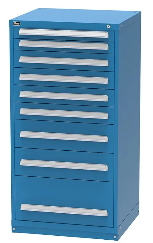 Vidmar 9 Drawer Cabinet 27.75" x 30" x 59"