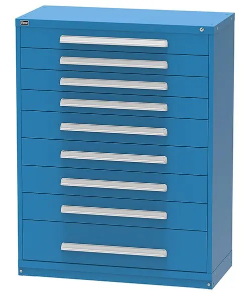 Vidmar 9 Drawer Cabinet 21.38" x 45" x 59"