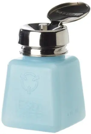 R&R Lotion SD-4-ESD-AS Dispensing Bottle with Anti-Splash Pump, Blue, 4 oz.