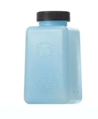 R&R Lotion SQB-6-ESD Square Storage Bottle with Lid, Blue, 6 oz.