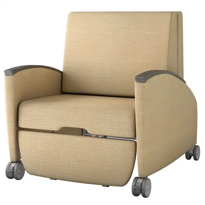 healtHcentric Aloe Sleeper Club Chair with Casters, IC+ Infection Control Upholstery