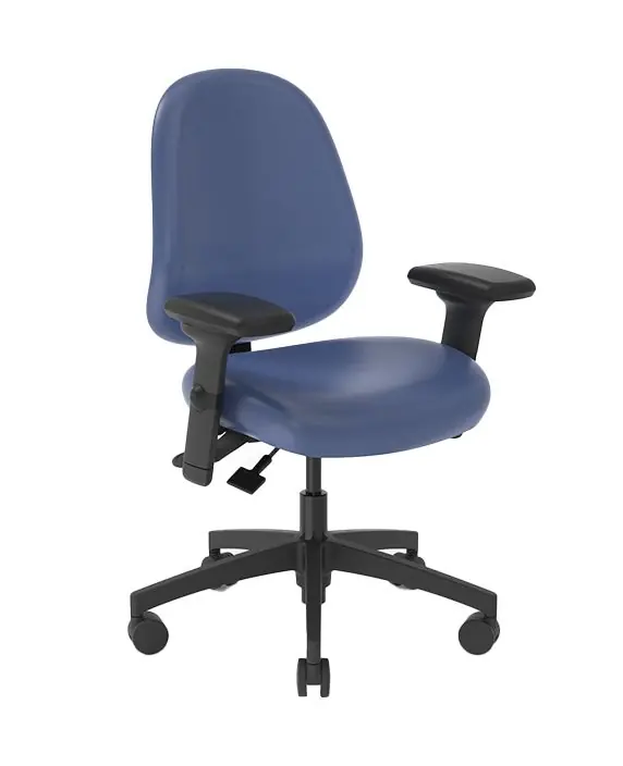 healtHcentric nurseCentric Dedicated Task Chair with Black Nylon Base, IC+ Infection Control Upholstery