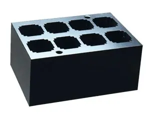 Benchmark Scientific BSH100-CV Cuvette Block for MyBlock™ Dry Baths, holds (8) Cuvettes, 12.5 x 12.5 x 32mm