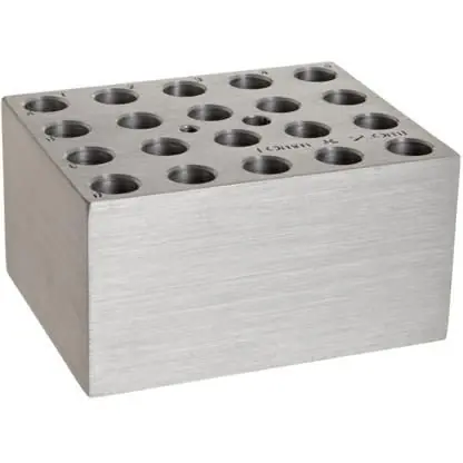 Benchmark Scientific BSW10 Block for Dry Baths, holds (20) 10mm Test Tubes or 2.0ml Centrifuge Tubes
