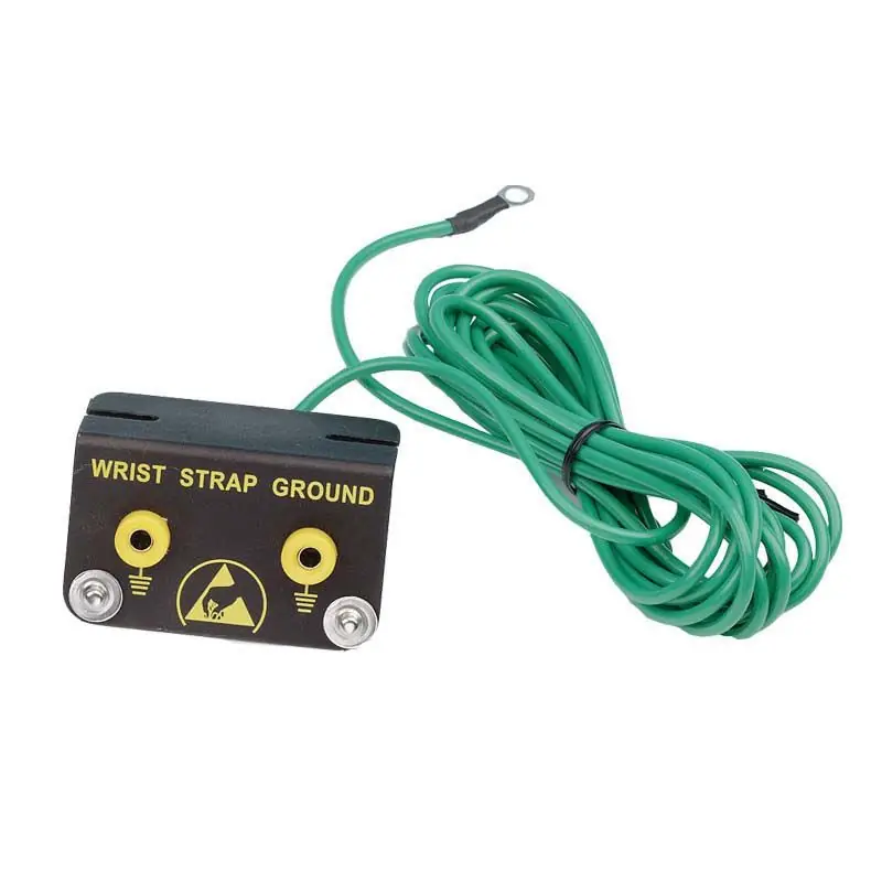 Statico S1045 Dual Receptacle Bench Grounding Block, 15‘ Cord