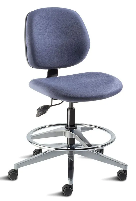 BioFit MVMT Tech Series Classic Bench Height ESD Chair with Polished Aluminum Base