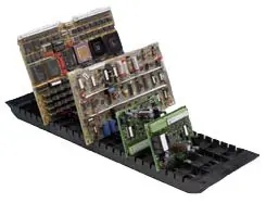 Fancort RA-18SDG Rack-All Universal Green Static Dissipative PCB Rack with (25) 0.125"W x 0.300"D Slots & 0.625" Pitch, 5.5" x 18"