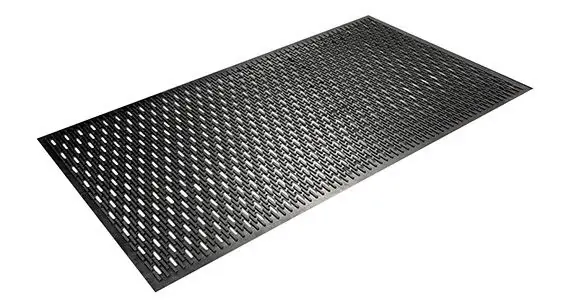 Ergomat SLH Softline Anti-Fatigue Mat with Holes, Black