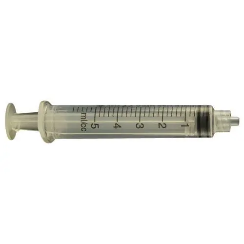 Jensen Global JG5CC-LL-50 Luer Lock Calibrated Manual Assembled Syringe, 5cc (Bag of 50)