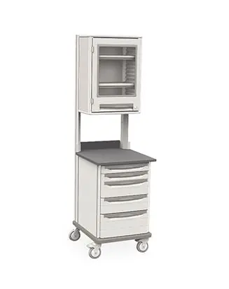 Metro SXRMWS36EOH2 Starsys Single-Width Mobile WorkCenter with epoxy Resin Top, 28.6" x 23.6" x 81.5"