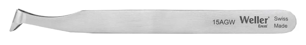Erem 15AGW High Precision Swiss-Made Carbon Steel Cutting Tweezer with Narrow, Oblique Head & 0.374" Hardened Edge Tips for 30 AWG Soft Wire, 4.528" OAL